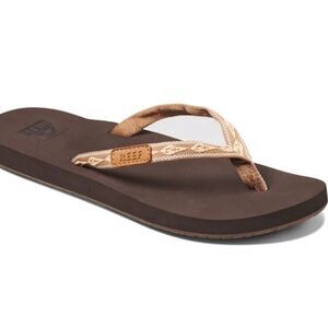 Reef Ginger Flip-Flop Sandals- Brown/Peach